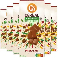 CEREAL 6x Melkchocolade Tablet Glutenvrij en Lactosevrij 100 gr