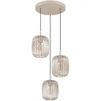 Eglo Hanglamp Romazzina, dimbaar, crème / amber, Woon-/ Eetkamer, metaal, Modern, hanglamp