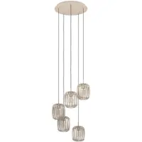 Eglo 5 Lichts Hanglamp Romazzina Zand E27