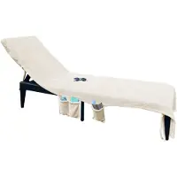 Linnick Strandlaken Ligbed Handdoek Microvezel 75x215cm (3 in 1) - sand