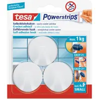 TESA Powerstrips ronde haken small Tesa 3 stuks 4 cm - Handdoekhaakjes