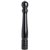 Intirilife pepermolen met keramische molen in zwart hout - 50 cm hoog - klassieke handmatige kruidenmolen