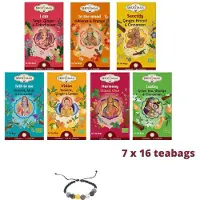 Shoti Maa Assorti Alle Chakras Thee (7 doosjes thee) + Chakra armband handgemaakt