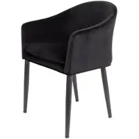 Puur Kinna eetkamerstoel velours zwart