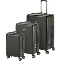 Princess Traveller PT-01 Deluxe - Kofferset 3 Delig - Pitch Black - 34L Handbagage + 65L en 99L Reiskoffer - Lichtgewicht Koffer - TSA Slot