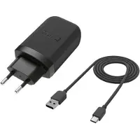 HTC USB snellader + USB-C kabel zwart, USB-lader, Zwart