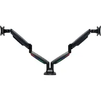 Kensington Smartfit one-touch gasgeveerde monitorarm voor 2 monitoren zwart (met klem en bladdoorvoer)