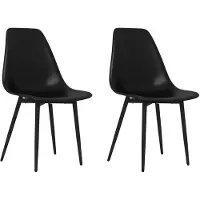 vidaXL Eetkamerstoelen 2 st PP zwart