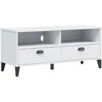 vidaXL Tv-meubel VIKEN bewerkt hout wit