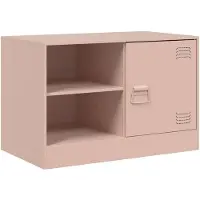 vidaXL Tv-meubel 67x39x44 cm staal roze