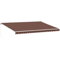 vidaXL Luifel handmatig uittrekbaar 500x300 cm bruin