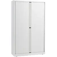 Bisley Roldeurkast Staal 4 Planken Afsluitbaar 1.200 x 430 x 1.980 mm Wit