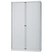 Bisley Roldeurkast Staal 4 Planken Afsluitbaar 1.000 x 430 x 1.980 mm Grijs