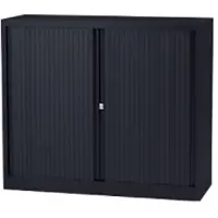 Bisley Roldeurkast Staal 1 Plank Afsluitbaar 1.000 x 430 x 1.030 mm Donkergrijs