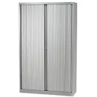 Bisley Roldeurkast Staal 4 Planken Afsluitbaar 1.000 x 430 x 1.980 mm Zilver