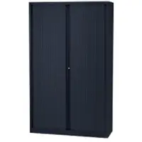 Bisley Roldeurkast Staal 4 Planken Afsluitbaar 1.000 x 430 x 1.980 mm Donkergrijs
