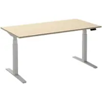 Ceha Adjust 2 Plus Elektrisch hoogteverstelbaar Zit-sta-bureau Rechthoekig Ahorn T-Voet 1,400 (B) x 800 (D) x 1,300 (H) mm Melamine, metaal