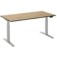 Ceha Adjust 2 Plus Elektrisch hoogteverstelbaar Zit-sta-bureau Rechthoekig Eiken T-Voet 2,000 (B) x 800 (D) x 1,300 (H) mm Melamine, metaal