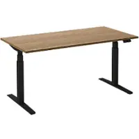 Ceha Adjust 2 Plus Elektrisch hoogteverstelbaar Zit-sta-bureau Rechthoekig Tabak Eiken T-Voet 1,800 (B) x 900 (D) x 1,300 (H) mm Melamine, metaal