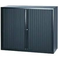 Bisley EuroTambour Roldeurkast Kunststof, Staal 2 Planken 1.200 x 430 x 1.029 mm Zwart
