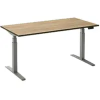 Ceha Adjust 2 Plus Elektrisch hoogteverstelbaar Zit-sta-bureau Rechthoekig Eiken T-Voet 2,000 (B) x 800 (D) x 1,300 (H) mm Melamine, metaal
