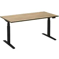 Ceha Adjust 2 Plus Elektrisch hoogteverstelbaar Zit-sta-bureau Rechthoekig Eiken T-Voet 1,400 (B) x 800 (D) x 1,300 (H) mm Melamine, metaal