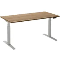 Ceha Adjust 2 Plus Elektrisch hoogteverstelbaar Zit-sta-bureau Rechthoekig Tabak Eiken T-Voet 1,400 (B) x 800 (D) x 1,300 (H) mm Melamine, metaal