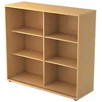 Hammerbacher Matrix Schuifdeurenkast Gemelamineerde spaanplaat 2 Planken 1.200 x 400 x 1.100 mm Beuken Bruin