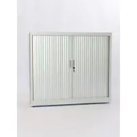 Ceha Roldeurkast Metaal 3 Planken Afsluitbaar 1.200 x 450 x 1.200 mm Zilver