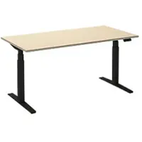 Ceha Adjust 2 Plus Elektrisch hoogteverstelbaar Zit-sta-bureau Rechthoekig Ahorn T-Voet 1,600 (B) x 800 (D) x 1,300 (H) mm Melamine, metaal