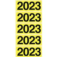Bene Zelfklevende rugetiketten jaartal 2023 Geel 60 x 25,5 mm 100 Stuks