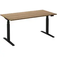 Ceha Adjust 2 Plus Elektrisch hoogteverstelbaar Zit-sta-bureau Rechthoekig Tabak Eiken T-Voet 1,600 (B) x 800 (D) x 1,300 (H) mm Melamine, metaal