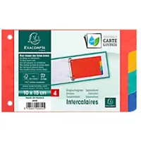 Exacompta Forever Young Tabbladen Speciaal Kleurenassortiment Kleurenassortiment 4 tabs Gewafeld karton 2 Gaten 604E 10 Stuks