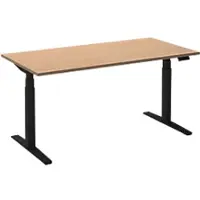 Ceha Adjust 2 Plus Elektrisch hoogteverstelbaar Zit-sta-bureau Rechthoekig Beuken T-Voet 1,400 (B) x 800 (D) x 1,300 (H) mm Melamine, metaal