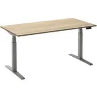 Ceha Adjust 2 Plus Elektrisch hoogteverstelbaar Zit-sta-bureau Rechthoekig Wit Eiken T-Voet 1,800 (B) x 800 (D) x 1,300 (H) mm Melamine, metaal