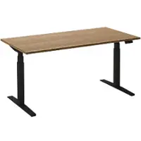 Ceha Adjust 2 Plus Elektrisch hoogteverstelbaar Zit-sta-bureau Rechthoekig Tabak Eiken T-Voet 1,200 (B) x 800 (D) x 1,300 (H) mm Melamine, metaal