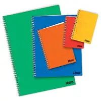Ursus Style Collegeblok A6 Geruit Bindrug Karton Kleurenassortiment Niet geperforeerd 96 Pagina's 10 Stuks à 48 Vellen