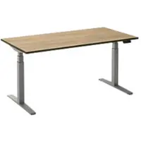 Ceha Adjust 2 Plus Elektrisch hoogteverstelbaar Zit-sta-bureau Rechthoekig Eiken T-Voet 1,800 (B) x 800 (D) x 1,300 (H) mm Melamine, metaal