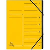 Exacompta Sorteermap 541709E Gewafeld karton Geel 24,5 (B) x 0,5 (D) x 32 (H) cm Pak van 10