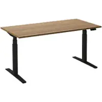 Ceha Adjust 2 Plus Elektrisch hoogteverstelbaar Zit-sta-bureau Rechthoekig Tabak Eiken T-Voet 1,800 (B) x 900 (D) x 1,300 (H) mm Melamine, metaal