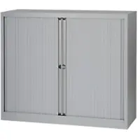 Bisley EuroTambour Roldeurkast Kunststof, Staal 2 Planken 1.200 x 430 x 1.029 mm Grijs