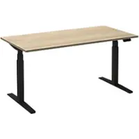 Ceha Adjust 2 Plus Elektrisch hoogteverstelbaar Zit-sta-bureau Rechthoekig Wit Eiken T-Voet 1,200 (B) x 800 (D) x 1,300 (H) mm Melamine, metaal