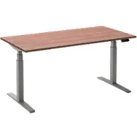 Ceha Adjust 2 Plus Elektrisch hoogteverstelbaar Zit-sta-bureau Rechthoekig Havanabruin Eiken T-Voet 1,600 (B) x 800 (D) x 1,300 (H) mm Melamine, metaal