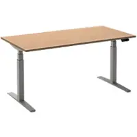 Ceha Adjust 2 Plus Elektrisch hoogteverstelbaar Zit-sta-bureau Rechthoekig Beuken T-Voet 1,600 (B) x 800 (D) x 1,300 (H) mm Melamine, metaal