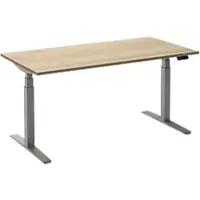 Ceha Adjust 2 Plus Elektrisch hoogteverstelbaar Zit-sta-bureau Rechthoekig Wit Eiken T-Voet 1,800 (B) x 900 (D) x 1,300 (H) mm Melamine, metaal