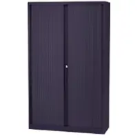 Bisley Roldeurkast Staal 4 Planken Afsluitbaar 1.200 x 430 x 1.980 mm Donkergrijs