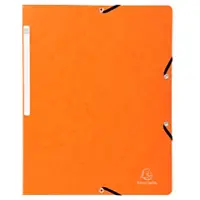 Exacompta Map 55414E Gewafeld karton Elastiek 24 (B) x 0,3 (D) x 32 (H) cm Oranje Pak van 50