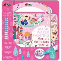 Avenir Magisch Waterschilderen: BOOK / PRINSES, 6 herbruikbare pagina's met 3-in-1 play, 3+