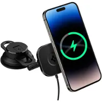 Spigen OneTap Pro 3 - Telefoonhouder auto - Dashboard of voorruit - Draadloos opladen - Magnetisch - Zwart