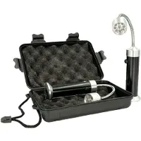 Intirilife magnetische set van 2 led bbq lampen aluminium alloy grill verlichting in zwart - zilver - 24.6 x 3.9 cm